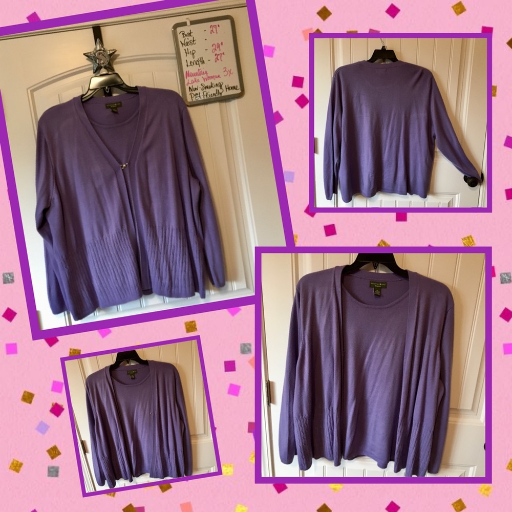 two-in-one cardigan and cami combo